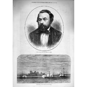  1874 Owen Jones Artist Bombardment Masnaah Omae Ships 