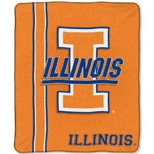  Illinois College Jersey 50 x 60 Raschel Throw Blanket 
