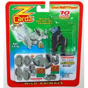  Z Cardz 3 D Models, Wild Animals 10 Card Pack (1 Pack 