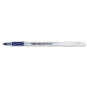  BIC® Ultra Round Stic Grip Pen, Blue Ink,Medium, 1.2 mm 