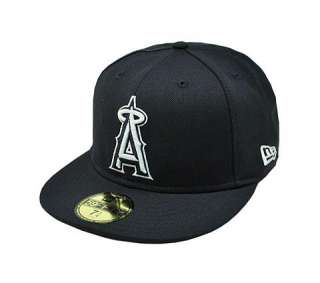   MLB Fitted Hat Cap Los Angeles Anaheim ANGELS Navy White  