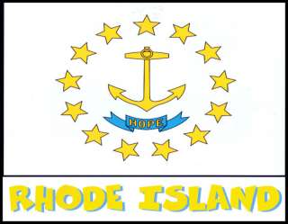Rhode Island State Flag T Shirt New 8 Sizes 3 Colors  