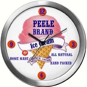  PEELE 14 Inch Ice Cream Metal Clock Quartz Movement 