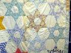 VTG 1930 50s Feed Sack Shining Stars & Octagon Quilt Handquilted 