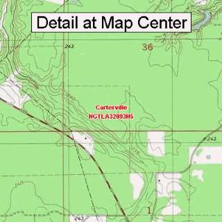 USGS Topographic Quadrangle Map   Carterville, Louisiana (Folded 
