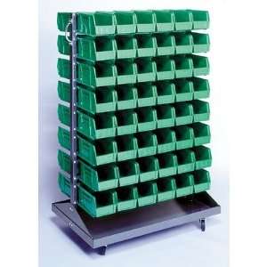  Sided Steel Rail Rack with Various Bin Sizes and Optional Mobile Kit