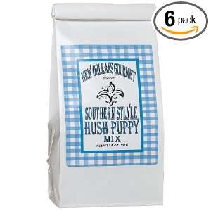 New Orleans Gourmet Foods Hush Puppy Mix, 7.5 Ounce Bags (Pack of 6 