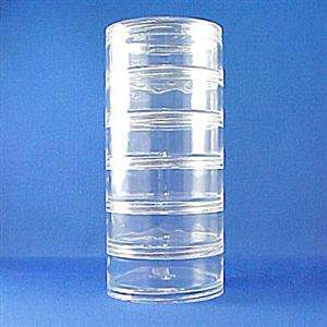 Clear Bead Storage Jar   Stackable 2.75