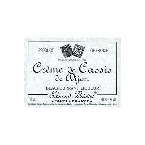    Edmond Briottet Creme De Cassis 750ML Grocery & Gourmet Food