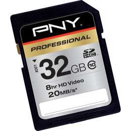 PNY 32GB High Speed SDHC Card DSLR & HD Video Professional Series 