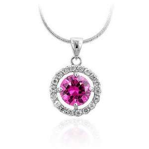  Pinky Delight CZ Pendant with Snake Chain Jewelry