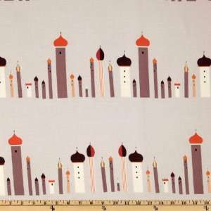  44 Wide 1001 Peeps Castle Towers Light Natural Fabric By 