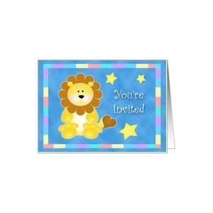  Little Lions Starry Sky Baby Shower Boy Card Health 
