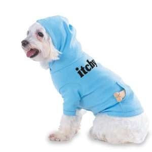 itchy Hooded (Hoody) T Shirt with pocket for your Dog or Cat LARGE Lt 