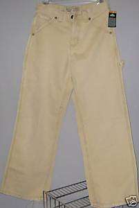 Lee Dungarees Carpenter Tan Jeans Boys Size 14 Regular  