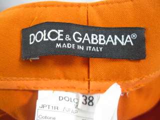 DOLCE & GABBANA Orange Capris Cropped Pants Slacks 38  
