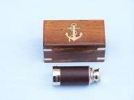 Brass and Leather Telescope Spyglass 6 Nautical Gift  