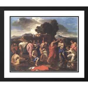 Poussin, Nicolas 34x28 Framed and Double Matted Sacrament of Baptism 