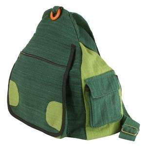  Earth Divas CBP 004 Triangle Cotton Backpack   Green 