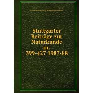   427 1987 88 Staatliches Museum fÃ¼r Naturkunde in Stuttgart Books