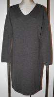   Dress Sweater Knit Merino Wool Gray Womens L Long Sleeve Career Office