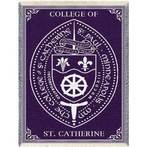  College of St Catherine Seal Jacquard Woven Throw   69 x 