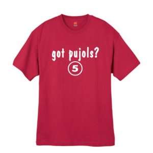 Mens Got Pujols ? Red T Shirt Size Large  Sports 