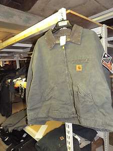 Carhartt Jackets Mens Moss Blanket Lined Cotton Duck Jacket J97 