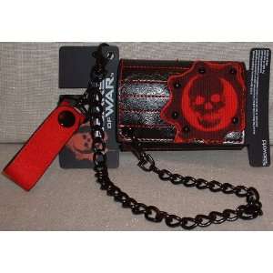  GEARS OF WAR Leather Tri Fold WALLET w/chain Everything 