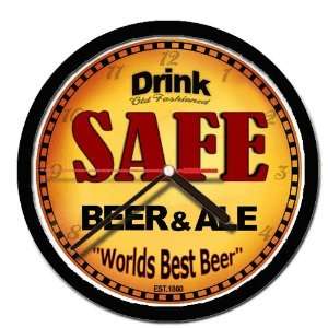  SAFE beer and ale cerveza wall clock 