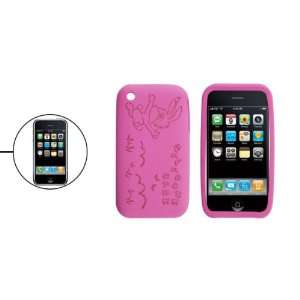  Gino Silicone Skin Case for iPhone 3G Deep Pink 
