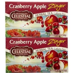 Celestial Seasonings Cranberry Apple Zinger Tea Bags, 20 ct, 2 pk 