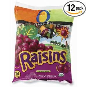 Organics Raisins, 7 Ounce Bags (Pack of 12)  Grocery 