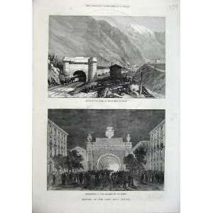  1871 Mont Cenis Tunnel Bardonneche Piedmont Fine Art
