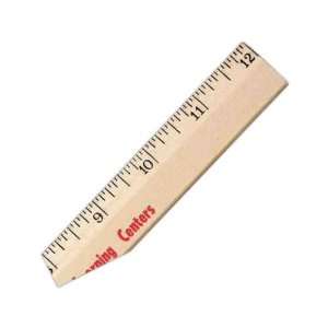  Clear lacquer finish beveled wood ruler with English scale 