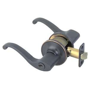  Scroll Oil Rubbed Bronze Keyed Entry Lever Left Hand