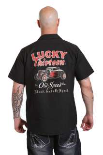 Lucky 13 Old Speed Work Shirt Hot Rod Button Front Shirt  
