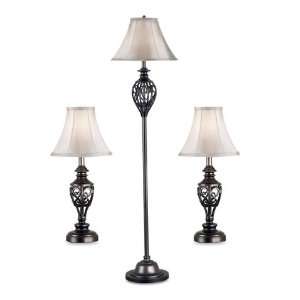  Cerise 3 pc. Lamp Set