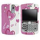 PHONE CASE LOVE PINK HEART FOR BLACKBERRY CURVE 8330  