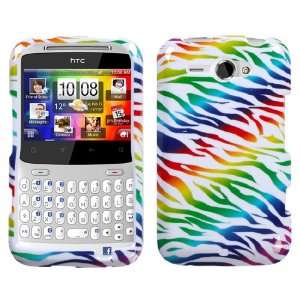  Colorful Zebra Phone Protector Cover for HTC Status/Chacha 