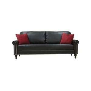    S30 DAB19 Jefferson Sofa Renu Leather Fabric   Black