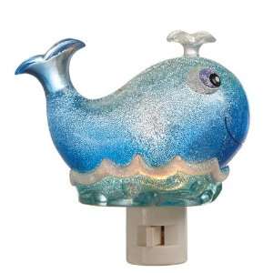  Whimsical Baby Blue Nautical Whale Night Light Midwest CBK 