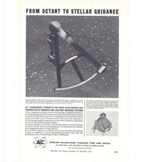 RARE 1963 GM AC Spark Plug Stellar Guidance System Ad  