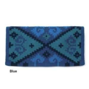  Mayatex Chaparral NZ Wool Saddle Blanket Blue/Teal Pet 