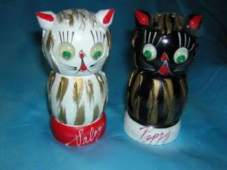 Napco Salty & Peppy Salt & Pepper Shaker Cats Vintage  