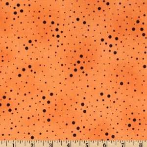  44 Wide Pumpkin Spice Spattered Dots Pumpkin Fabric By 