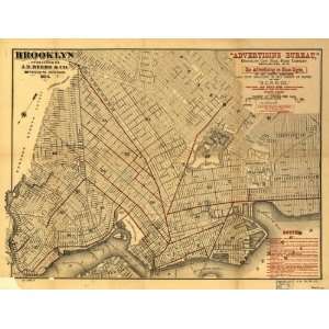  1874 Street map of Brooklyn New York