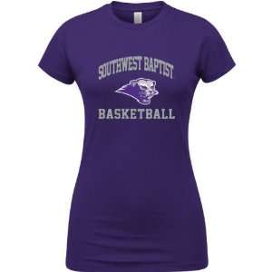 Southwest Baptist Bearcats Purple Womens Basketball Arch T Shirt 