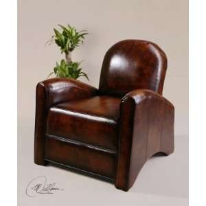  23028 Ronson Genuine Leather Club Armchair in Antique 