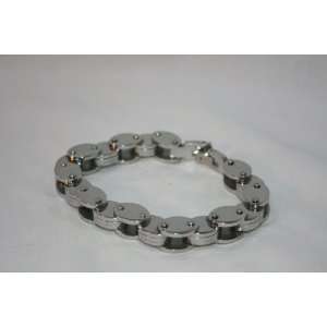  Stainless Steel Bikers Bracelet   Mens Size Chain Style 
